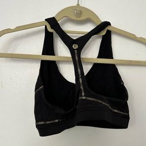 Lululemon sports bra, gold detail, size 4